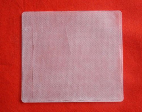 500 HIGH QUALITY SINGLE CD BINDING SLEEVES WITH WHITE NON-WOVEN FABRICS PS003