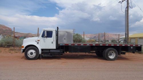 1996 INTERNATIONAL 4900 Flat Bed Truck w Radocy Boom (Stock #1985)