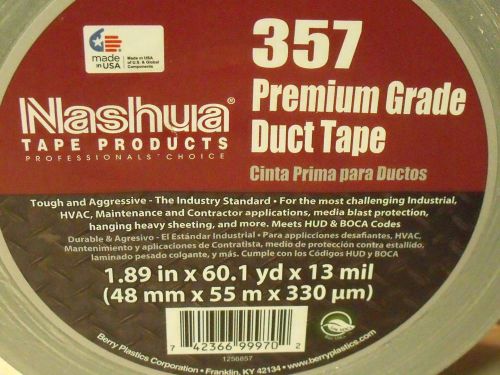 NASHUA 357 PREMIUM GRAY DUCT TAPE - 60 Yard Roll