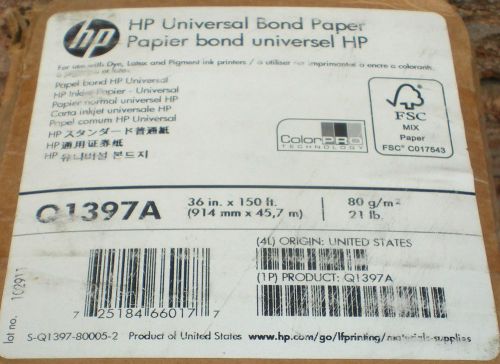 PRINTER PAPER HP UNIVERSAL BOND PAPER 36&#034; X 150&#039; Q1397A 80 g/m2 HEWLETT PACKARD
