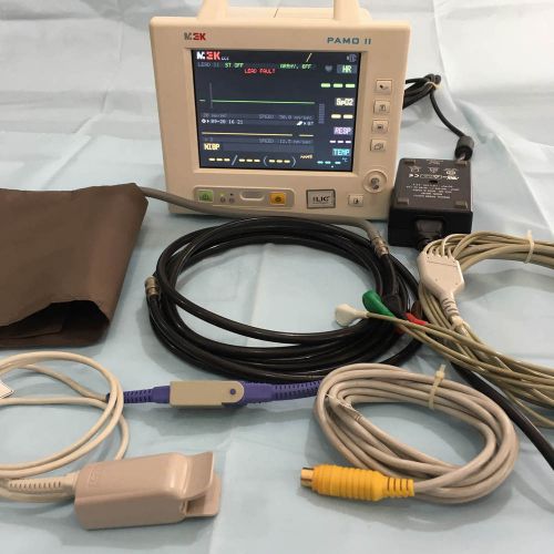 MEK PAMO II Patient Monitor with NIBP, SPo2,ECG and Temprature. Free Shipping.