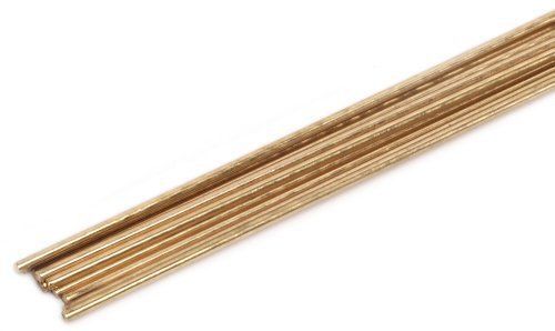Forney 48300 Bare Brass Gas Brazing Rod, 3/32-Inch-by-18-Inch, 10-Rods