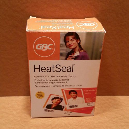 New gbc id badge thermal laminating pouches ~ 100 pack 56005 for sale
