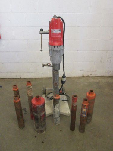 Milwaukee 4097-20 Coring Rig Dymodrill with Stand &amp; Diamond Core Bore Drill Bits