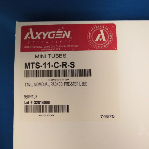 4 packs/960 axygen microplate minitubes 96-well rack &amp; lid 1.1ml, mts-11-c-r-s for sale