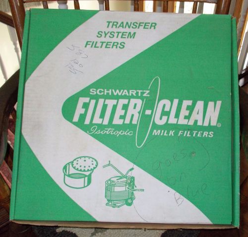 Schwartz filter-clean isotropic milk filters made in usa 1 box of 100 - 15&#034; for sale