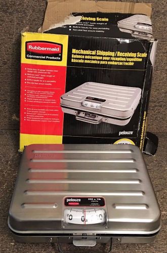 New rubbermaid commercial fgp250ss &#034;briefcase&#034; style pelouze receiving scale for sale