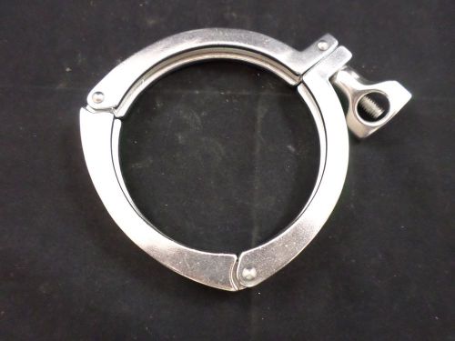 Generic unbranded 3-segment stainless steel large 4&#034; sanitary clamp for sale