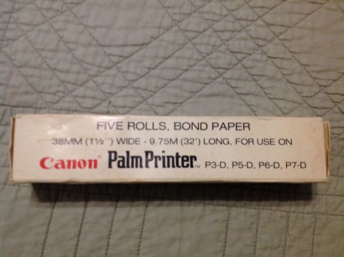Canon Calculator 5 Paper Rolls For Palm Printer Bond Paper P3-D, P5-D, P6-D, P7-
