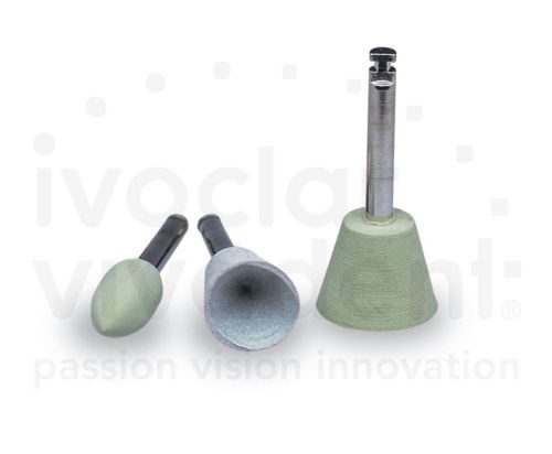 IVOCLAR Politip F &amp; P Politip P-Polishing Green Large Flame B,Latch Type 6 Pack