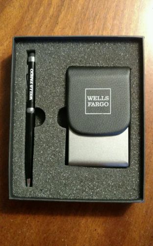 WELLS FARGO PEN AND CARD HOLDER SET