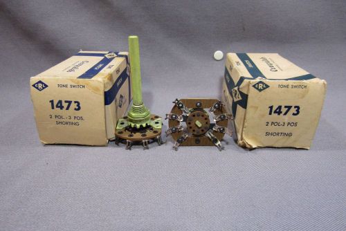 CRL #1473 ROTARY SWITCH CENTRALAB 2 Pol, 3 Pos Shorting Switch - lot of 2 (#24)