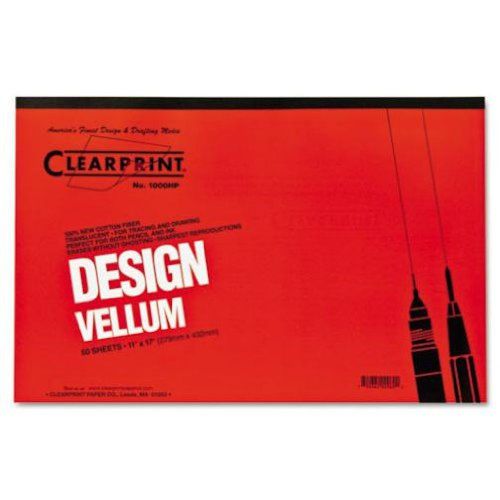 Clearprint 10001416 Design Vellum Paper 16lb White 11 x 17 50 Sheets/Pad (CHA...
