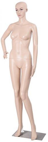 Giantex Female Mannequin Plastic Realistic Display Head Turns Dress Form W/ Base