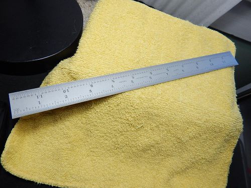 No.607r 12&#034; ls starrett tempered steel ruler 16,32,64,100  measurements mint! for sale