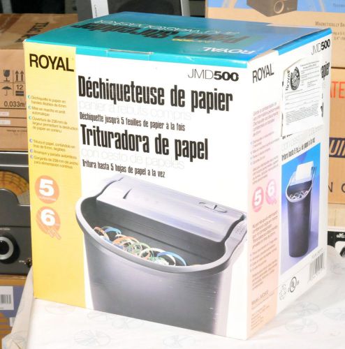 New royal model jmd500 paper shredder straight cut with bin - 5 sheet capacity for sale