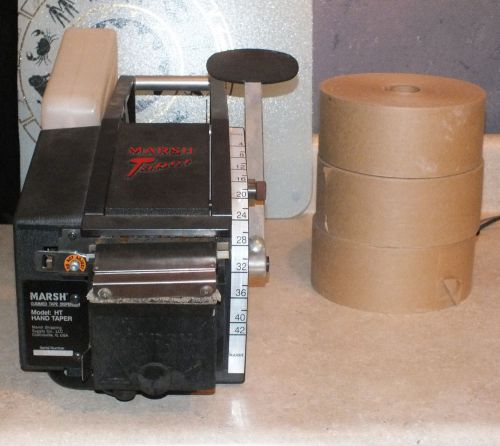 Marsh gummed tape dispenser, hand taper, taping machine, shipping, model ht for sale