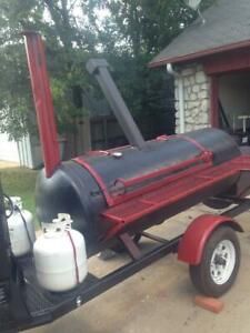 Smoker Mounted on Trailer