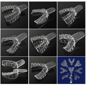 Dental Bite Plastic Impression Trays Disposable Upper Lower Complete 9pcs/Set