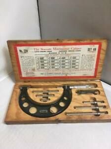 STARRETT No.224 interchangable Rods 0-4&#039;&#039; Range Complete Set