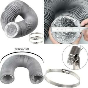 Dryer Duct Hose 4 Inch By 12 Feet, Abuff Flexible 4-Layers Aluminum Dryer Vent T