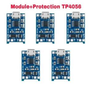 5PCS 5V 1A Micro USB 18650 Battery Charging Board Module+Protection Dual TP4056