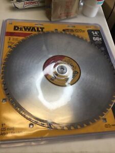 DeWalt DWA7747 Metal Cutting Saw Blade 66T - 14&#034; Diameter - 1&#034; Arbor - 1800 RPM!