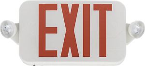 Lithonia Lighting R M6 ECC LED Emergency Exit Sign, T20 Compliant, Red Letters