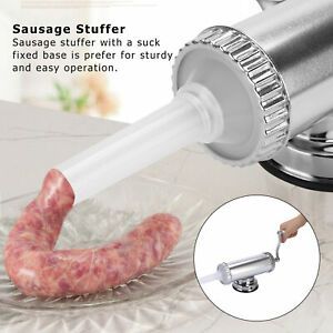 2 LB Manual Sausage Stuffer Maker Meat Filler Machine for Home Kitchen Use