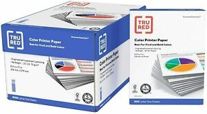 RU RED 8.5x11 Color Printer Paper 20 lbs. 96 Brightness / 5 Reams