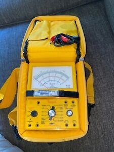 Yellow Industrial Simpson Multimeter 260 w/Soft Padded Case, Leads, and Clips
