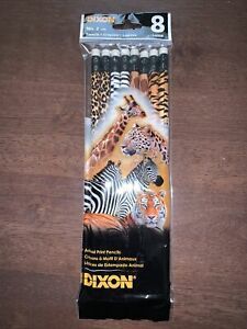 NEW Dixon ANIMAL PRINT No #2 PENCILS Black CHEETAH Tiger ZEBRA STRIPE Giraffe