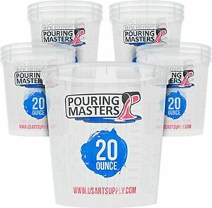 20 Ounce (600ml) Graduated Plastic Mixing Cups (Box of 12)