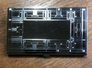 VINTAGE SILVER METAL BUSINESS CARD HOLDER - Frank Lloyd Wright