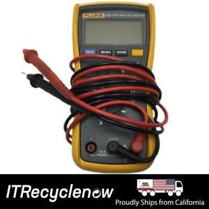 Fluke 115 RMS Digital Multimeter Electricians 600V Ohm Ma Temp w/ Probe
