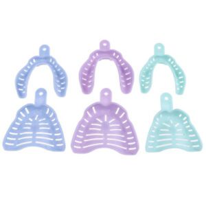 6x Colorful Dental Impression Trays Plastic Materials Teeth HoldeDOFSNAH*ss