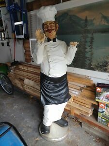 Large Chef Adult Size Statue Restaurant Kitchen Decor