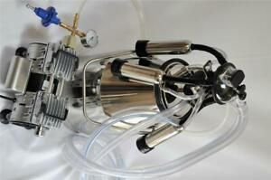 Regulated Complete Cow Bucket Milker OIL-LESS Vacuum Pump Pulsator Claw Cluster
