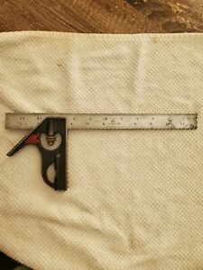 STARRETT 12&#034; Combination Square Hardened Sqaure Head And The L.S.S. Co. blade.