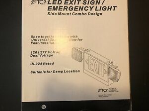 TCP 20784 - LED Battery Powered Fixture - 90+ minute emergency operation - Damp