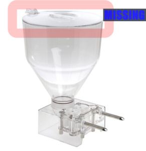 NEW~Edhard 6 QT Clear Double Outlet Power Jelly Donut Filler Hopper NO COVER/LID