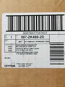 Leviton 2K480-2D, Indoor Energy Meter Kit W/3 200A split core CT&#039;s