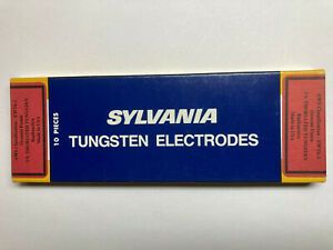 Sylvania Tungsten Welding Electrodes 2% Thoriated 3/32&#034; Dia. x 7&#034; 10Pcs. NOS