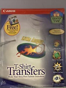 New Canon T-Shirt Transfers TR-101 10 8.5&#034; x 11&#034; Sheets + Software Iron On Paper