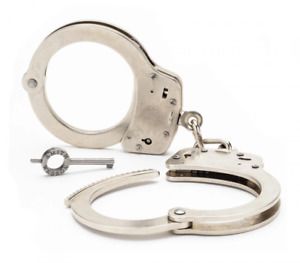 S&amp;W M100-1 Chain Handcuffs (Nickel) 350103