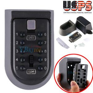 10Digit Combination Key Safe Security Storage Box Lock Case Wall Mount Organizer