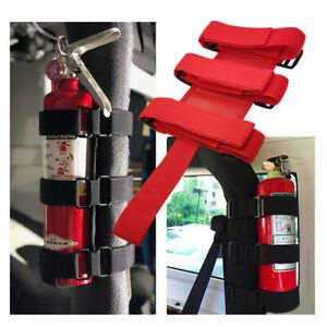 Adjustable Car Roll Bar Fire Extinguisher Holder Auto Fixed Mount Holder Bracket