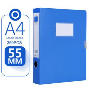 A4 3.5cm Business Lightweight Organizer Storage Bag Portable Blue File Box UK