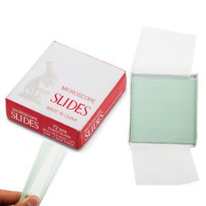 72PCS Pre-Cleaned Blank Microscope Slides with 100 Pieces Coverslips Cover Glass