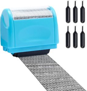 Ahier Identity Protection Roller Stamps Included 6 Pack Refills Ink For Identity